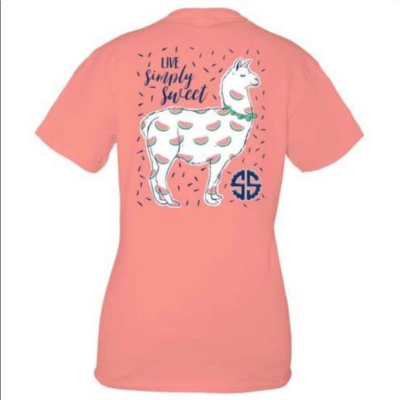 Simply Southern Tops - Simply Southern Llama/Alpaca Watermelon Tee